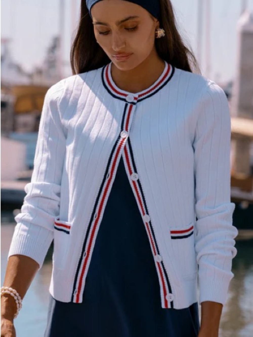 Beach Riot Ally Cardigan Heritage White - Picture 4 of 6